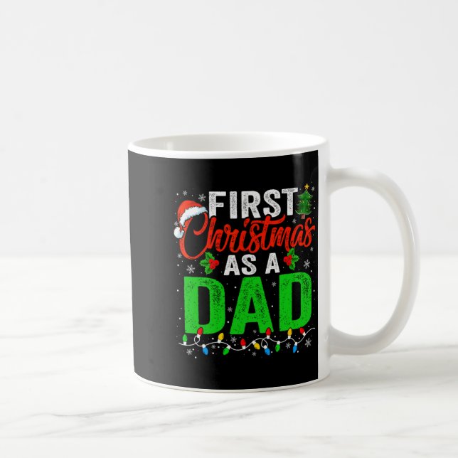 Mug First Christmas As A Dad Xmas Lights New Dad Chris (Droite)