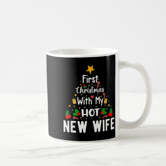 Mug First Christmas With My Hot New Wife Funny Xmas  (Droite)