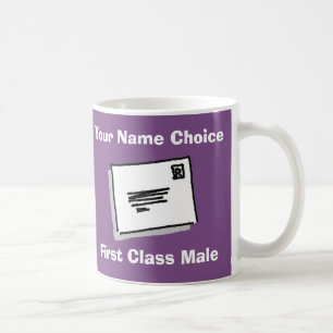 Mug First Class Male with Personalised Name