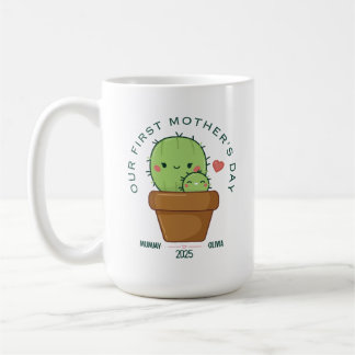 Mug FIRST MOTHER'S DAY 2025, drôle de cactus