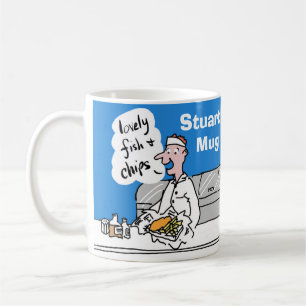 Mug Fish and Chips à personnaliser.