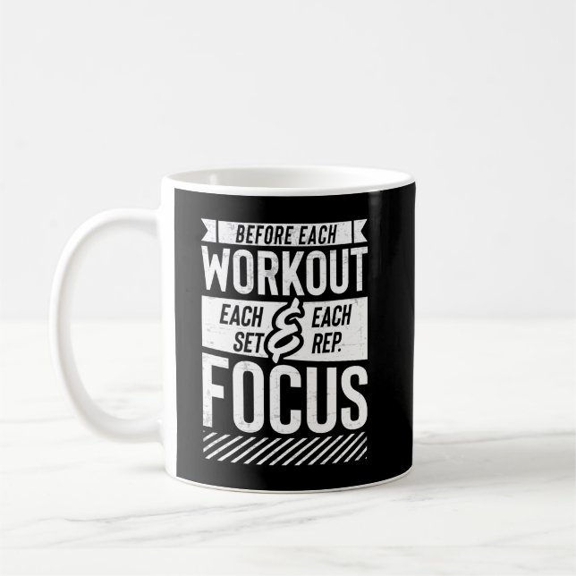 Mug Fitness Gym entraînement Motivational dire (Gauche)