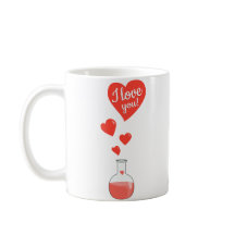 Flacon de jour de Valentines de geek de coeurs je