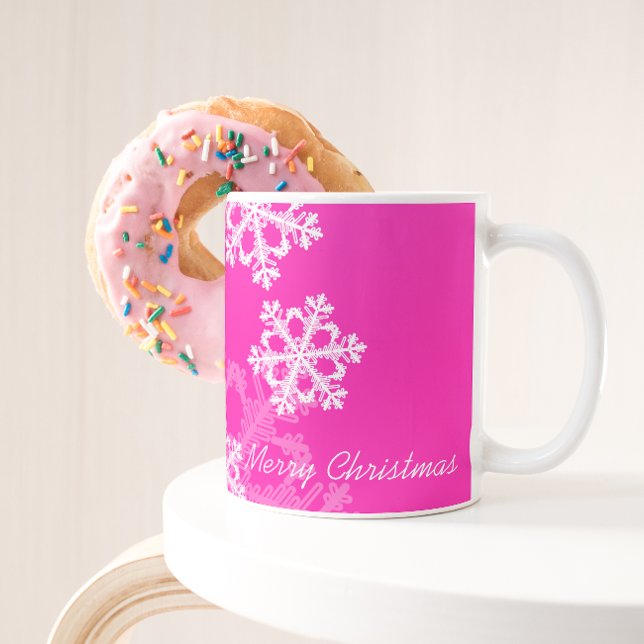 Mug Flacon de Noël rose et blanc (Créateur téléchargé)