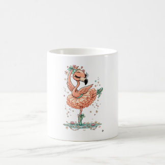 Mug Flamant Ballerine Gracieuse en Fleur