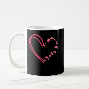 Mug Flamant rose de la Saint-Valentin Forme de coeur d