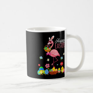 Mug Flamant rose de Pâques heureux avec chasse de bysk