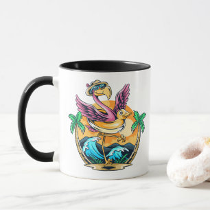 Mug Flamant rose d'été