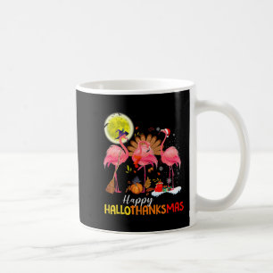 Mug Flamant rose mignon HalloThanksmas Happy Halloween