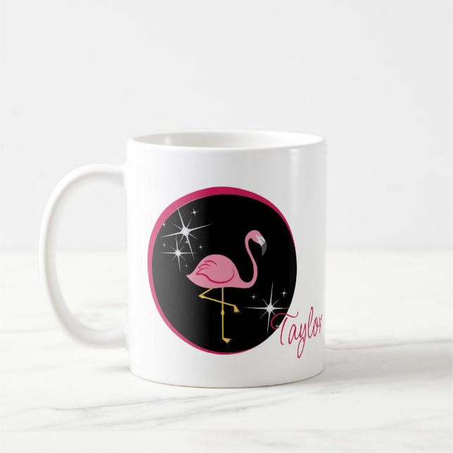 Mug Flamant rose personnalisé (Gauche)