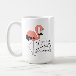 Mug Flamant rose rose mignon Drôle Totalement Flamazin