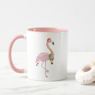 Mug Flamant rose rose Noël