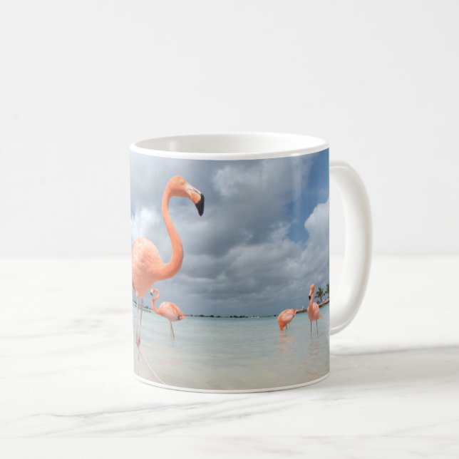Mug Flamants roses Beach Aruba (Devant droit)