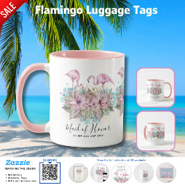 Mug FLAMANTS ROSES de cadeaux de la fête de la mariée