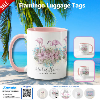 Mug FLAMANTS ROSES de cadeaux de la fête de la mariée