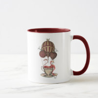 Flamants roses en Teacup