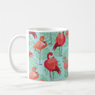 Mug Flamants roses roses : Exotic Seamless Motif.