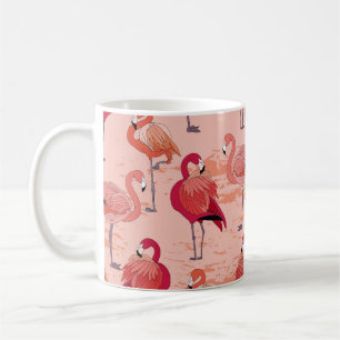 Mug Flamants roses roses : Motif Tropical sans couture