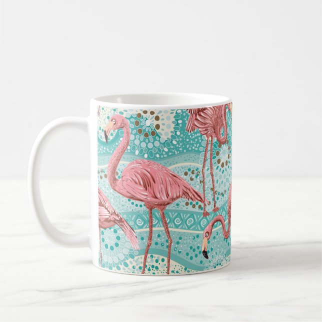 Mug Flamants roses sans soudure motif (Gauche)