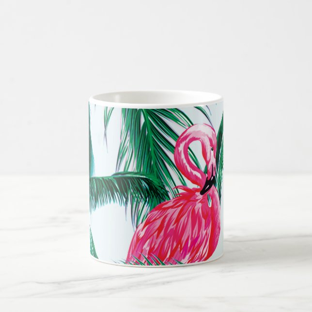 Mug Flamants roses Sous Les Palmiers Dans La Jungle D' (Centre)