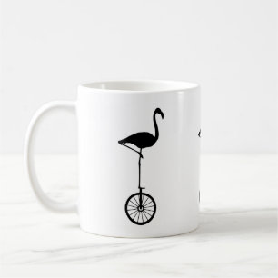 Mug Flamants roses sur la silhouette originale de
