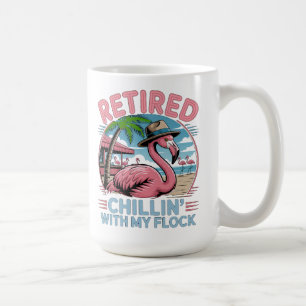 Mug Flamingo Chillin Tropical Beach Humour Retraite