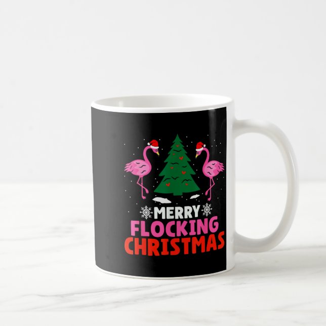 Mug Flamingo Merry Flocking Christmas Funny Xmas Men W (Droite)