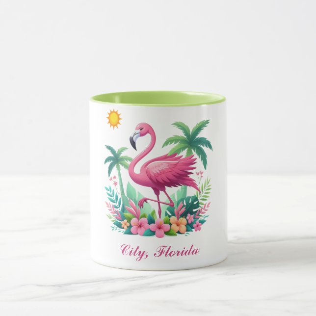 Mug Flamingo rose tropicale/Floride (Centre)