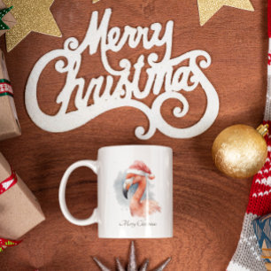 Mug Flamingo Snowbird de Santa, personnalisé