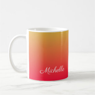 Mug Flamme personnalisée rouge et jaune ombre