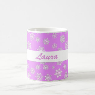 Mug Flammes de neige blanches de 3 jours sur un café a