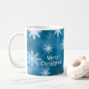 Mug Flammes de neige de Noël, personnalisées
