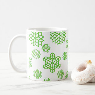 Mug Flammes de neige vertes de Noël