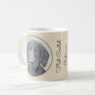 Mug Flat-Coated Retriever Painting - Original Dog Art