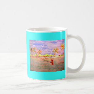 Mug flats fille de pêche