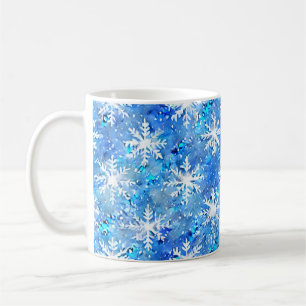 Mug Fléau de neige bleu et turquoise Icy
