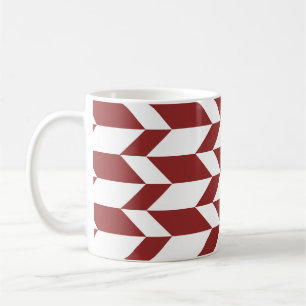 Mug Flèche Chevron Gras Deux Tons Blancs Rouge