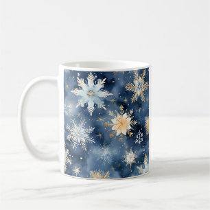 Mug Flèche de neige bleu et or