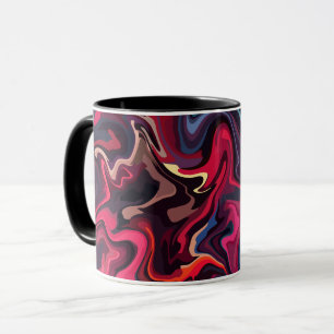 Mug Flèches Abstraites dans les tons rouge et bleu pro