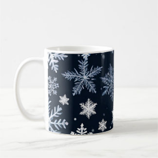 Mug Flèches de neige Design hiver Bleu froid mou