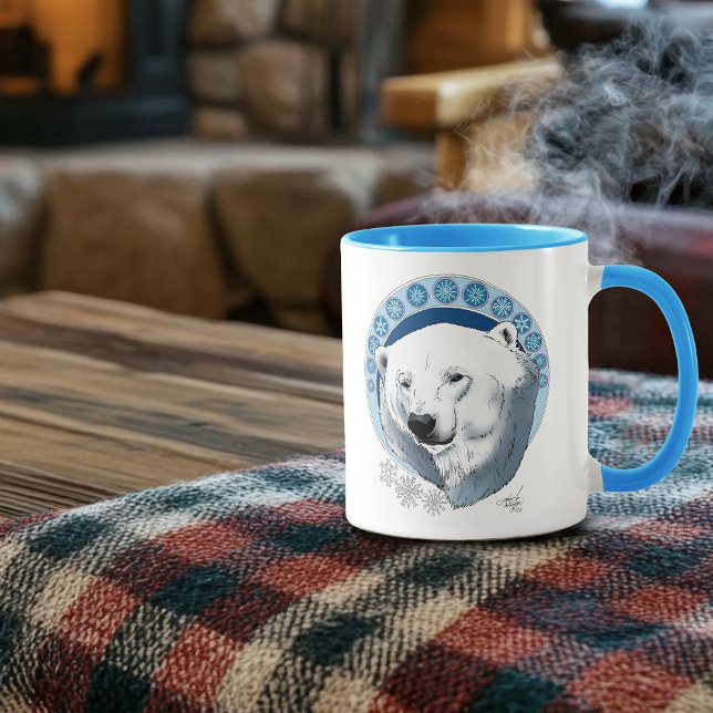 Mug Flèches de neige Ours Polaire Art Nouveau (Créateur téléchargé)