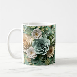 Mug Fleur 3 D Vert