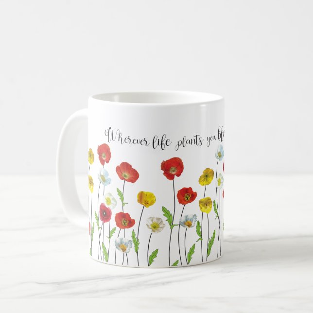 Mug Fleur à la pavot (Devant gauche)