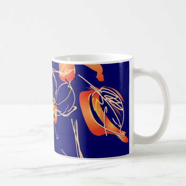 Mug Fleur Aquarelle Art Déco (Droite)