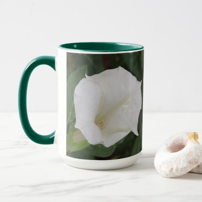 Mug Fleur Blanche (Avec donut)
