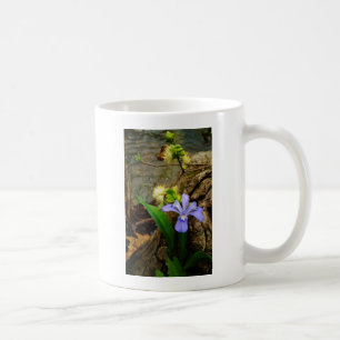 Mug Fleur blanche pourpre bleu Iris