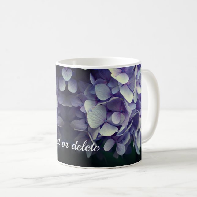 Mug Fleur Blue Hydrangea personnalisée (Devant droit)