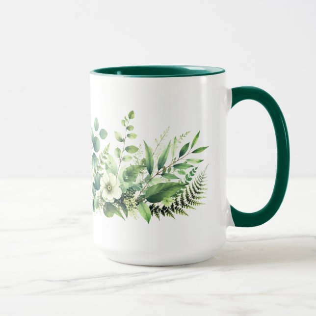 Mug Fleur botanique verte (Droite)