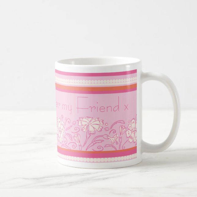 Mug Fleur carnation orange et muqueuse rose (Droite)