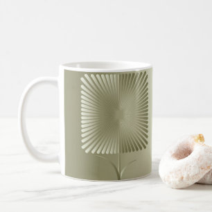 Mug Fleur carrée dorée